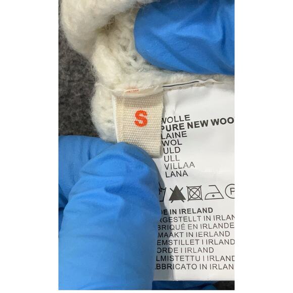 & Daughter Women's Jumper S Cream 100% Wool Crew Neck Pullover - Picture 5 of 5